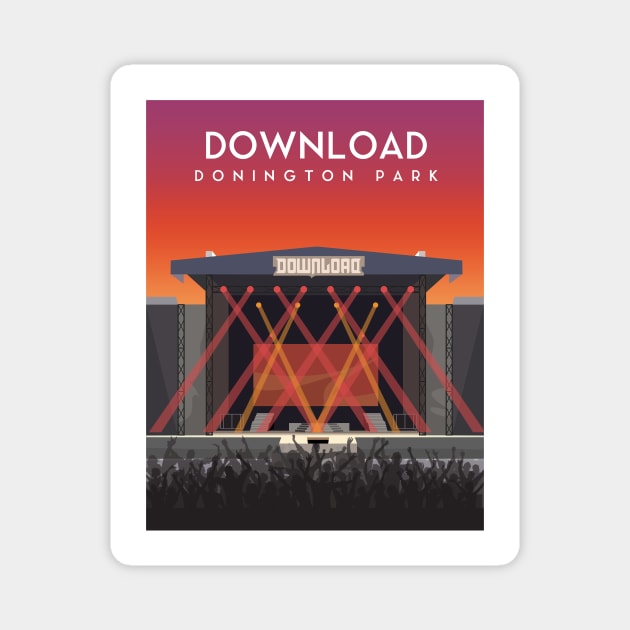Download Festival, Donington Park, Leicestershire UK Magnet by typelab