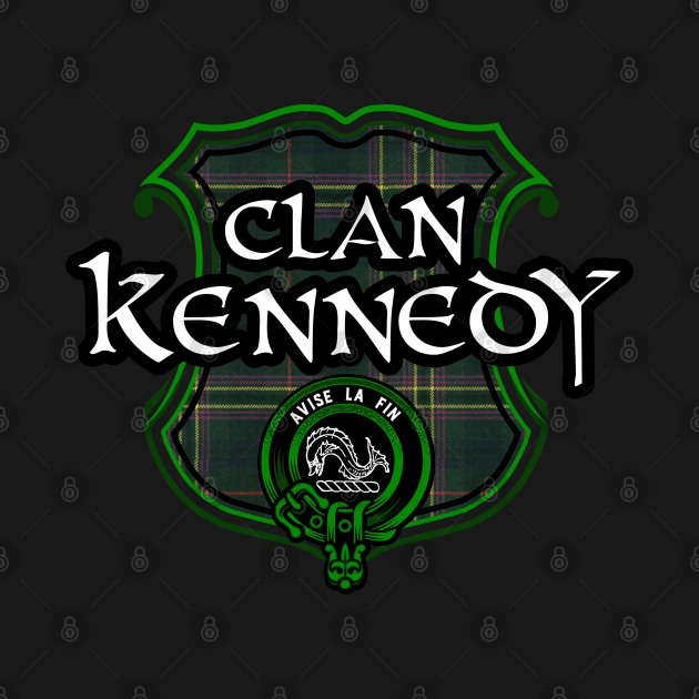 Clan Kennedy Surname Scottish Clan Tartan Crest Badge - Scottish Clan