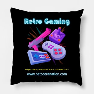 Retro Gamer Logo 16 Pillow