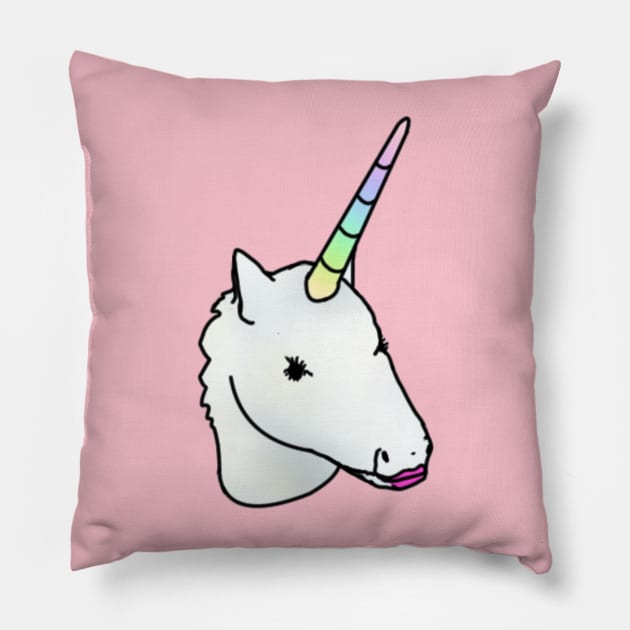 Lilian the Unicorn Pillow by doublebeta