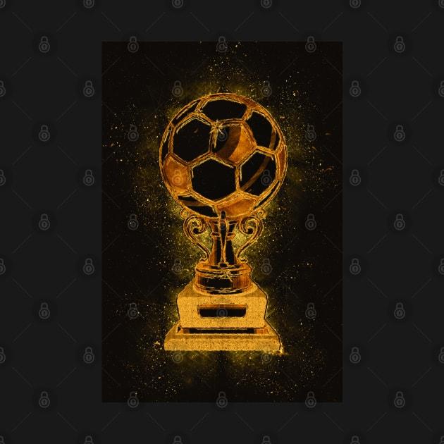 Gold Abstract Football Trophy Artwork for all the true soccer fans! by Naumovski