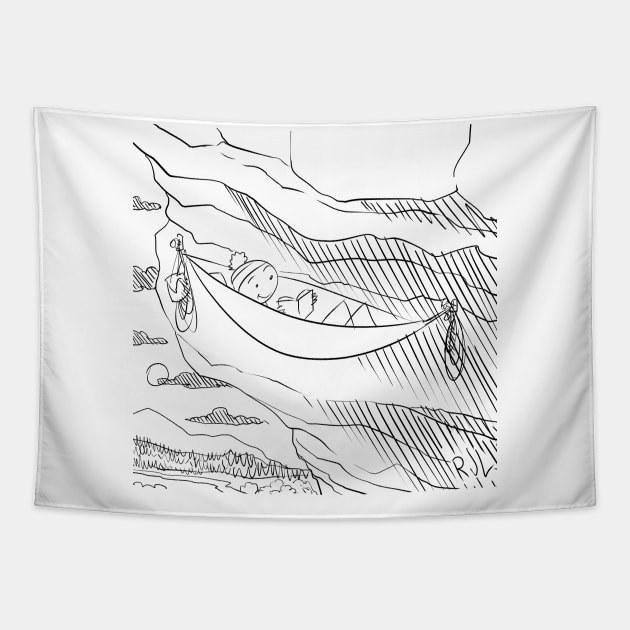 Mountain Climbing Stick Tapestry by Rick714