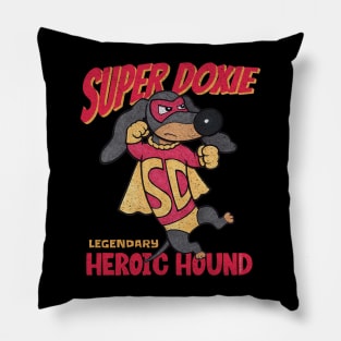 Super Dachshund Heroic Hound Cute Funny Pillow