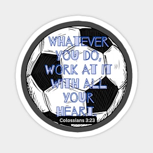 Colossians 3 soccer blue Magnet