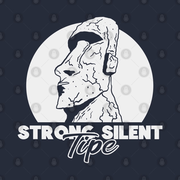 Strong Silent Moai (Mono) by nickbeta