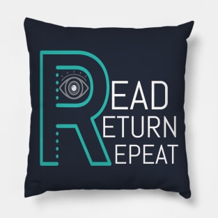 Librarian - read return repeat Pillow