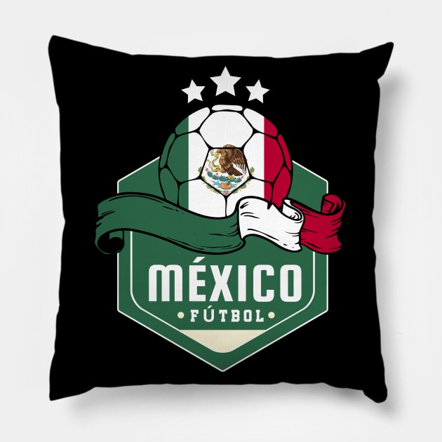 Mexico Futbol Pillow by footballomatic