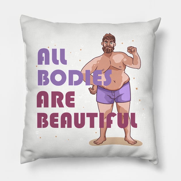 All Bodies Are Beautiful Concept Man Pillow by Mako Design 