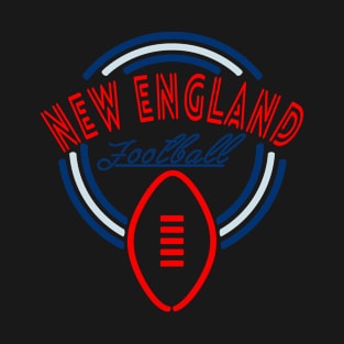 Neon Sign New England Football T-Shirt