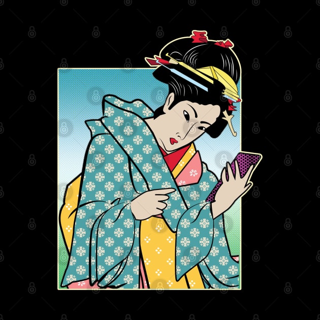 Geisha Smart Phone Text Japanese Society Tokyo Cool Graphic by VogueTime