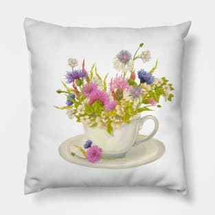 The Wildflower-Wildflowers Watercolor Pillow