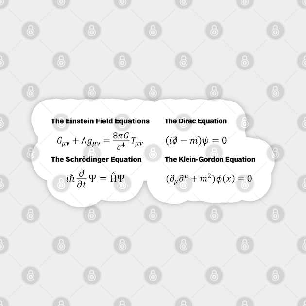 Theoretical Physics Equations Magnet by ScienceCorner