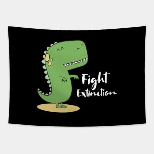 'Fight Extinction' Environment Awareness Shirt Tapestry