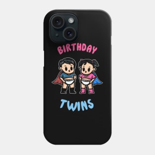 Birthday Twins | The Superhero Twins are going to save the day Phone Case