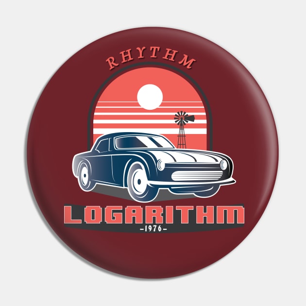 Rhythm Logarithm Route 66 Retro Car Pin by Persius Vagg