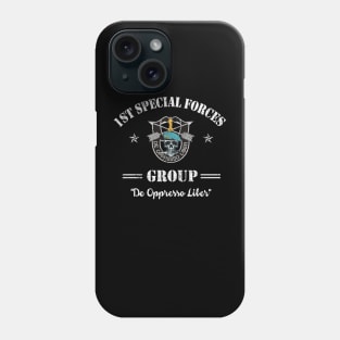 US Army 1st Special Forces Group Skull De Oppresso Liber SFG - Gift for Veterans Day 4th of July or Patriotic Memorial Day Phone Case