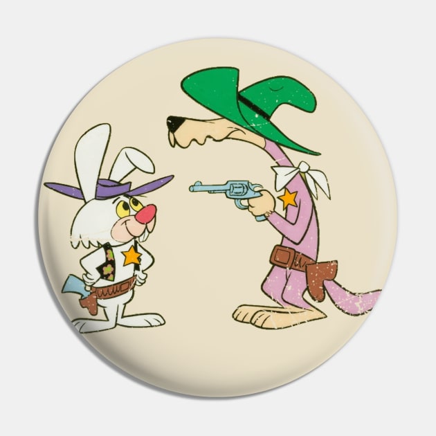 Distressed Ricochet Rabbit and Droop-a-Long Pin by offsetvinylfilm