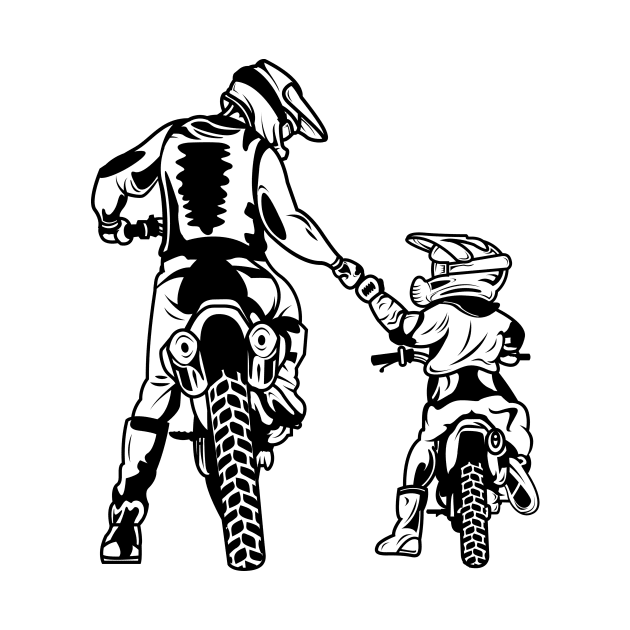 Father and Son Motocross! Dad life Motocross, Kid life Motocross! by ArtOnly