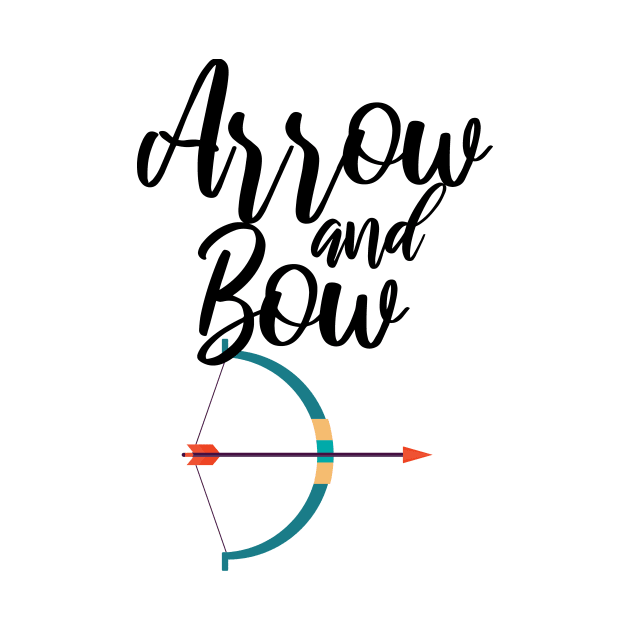 Archery arrow and bow by maxcode