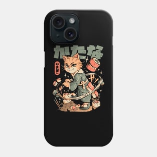 Sushi Slayer Cat  - Cool Cat Samurai Oriental Gift Phone Case