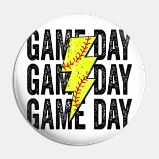 Softball game day Pin