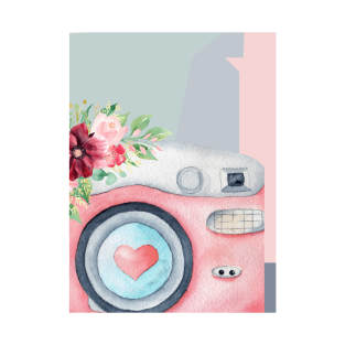 Vintage Camera With Heart T-Shirt