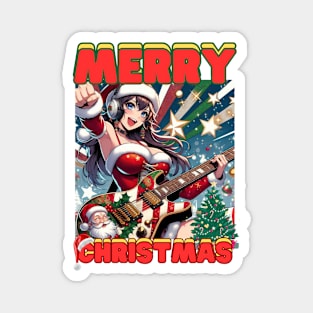 Kawaii, Anime Girl, Christmas, Merry Christmas | Catsie Cat Magnet