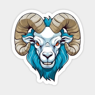 Ice ram, white and blue Magnet