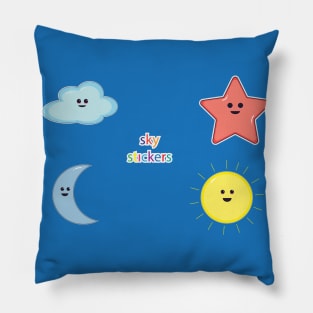 kids sticker Pillow