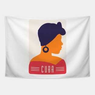 Lady Cuba Stamp Tapestry