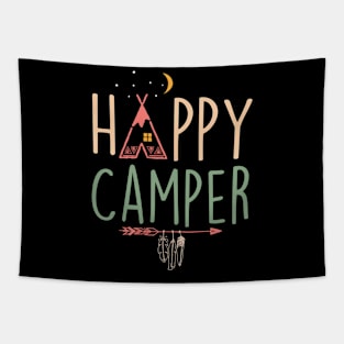 Happy Camper Camping Funny Gift Men Women Tapestry