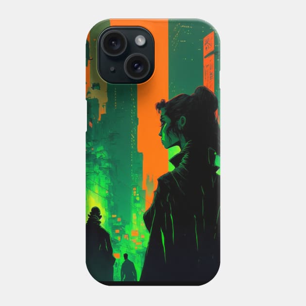 Cyberpunk neon city Phone Case by Geek Culture