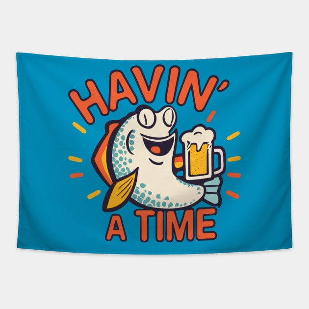 HAVIN' A TIME - Newfie Slang Tapestry by INLE Designs