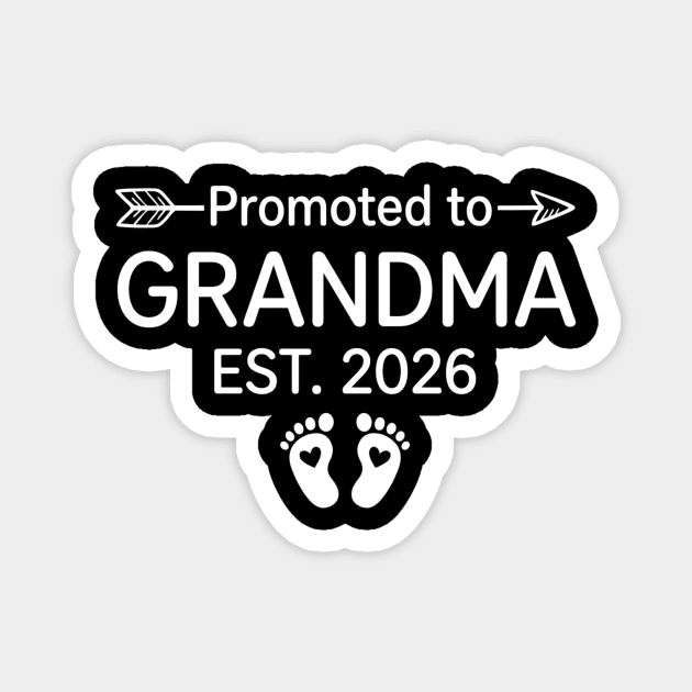 Promoted To Grandma Est. 2026 Expecting Grandmother Announcement Magnet by ArtistTee ⭐⭐⭐⭐⭐
