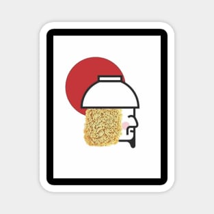 abstract image of man with ramen hair Magnet