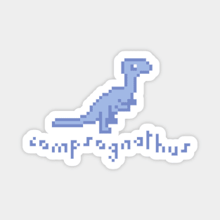 Pixel Art Compsognathus Magnet