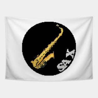 Rock Battle Card Game Saxophone Icon (Sax) Tapestry