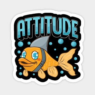 Attitude Of A Shark Funny Self Confidence Pun Magnet