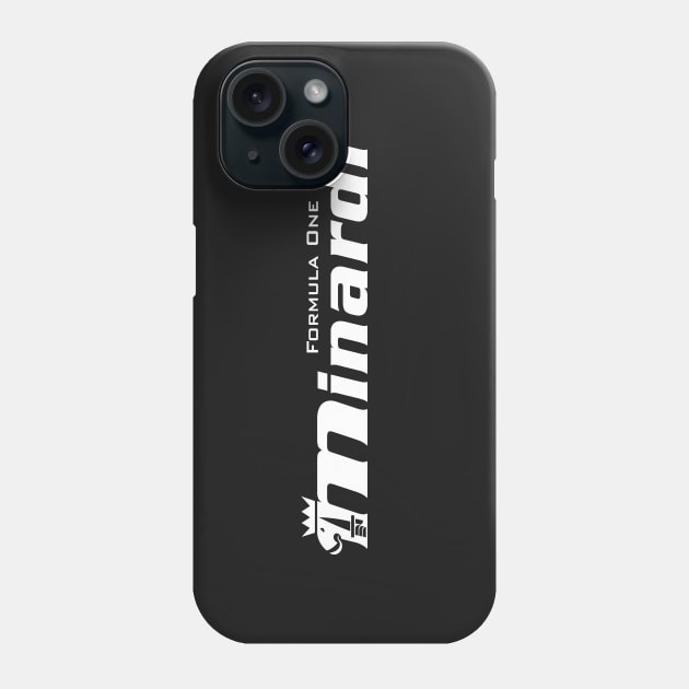 Minardi Formula 1 Team logo - white print Phone Case by retropetrol