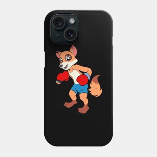 With boxing gloves in boxing ring - cartoon fox boxer Phone Case