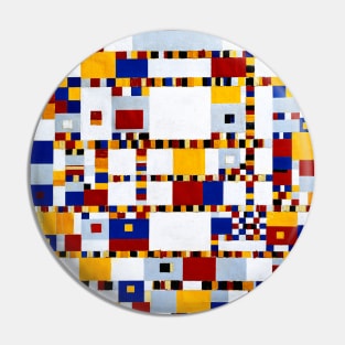 Mondrian Victory Boogie Woogie Neo-Plasticism Abstract Art Pin