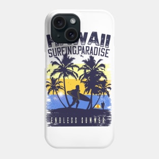 Hawaii surfing paradise endless summer ,Surfing Hawaii  Vacation Palm Trees Tropical Phone Case