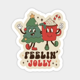 Retro Funny Feeling Jolly Christmas Magnet