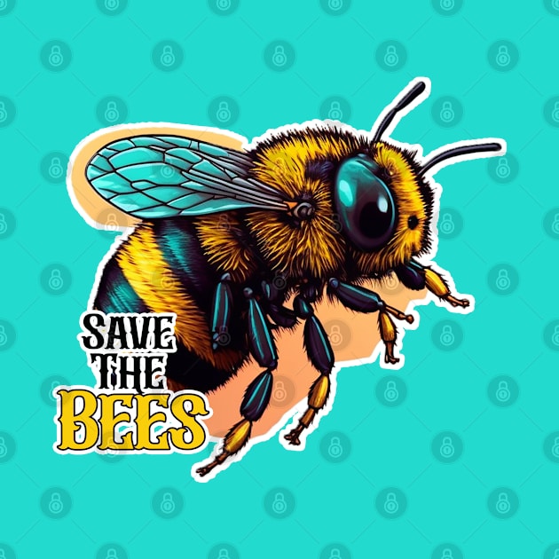 Save The Bees | Save The Planet by nonbeenarydesigns