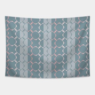 Elegant ornamental pattern (blue and pink) Tapestry