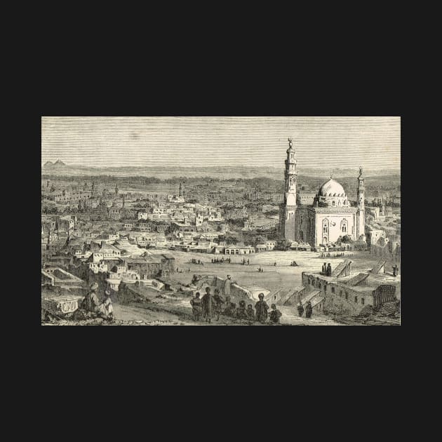 Engraving of Capital City Cairo 1881 by artfromthepast