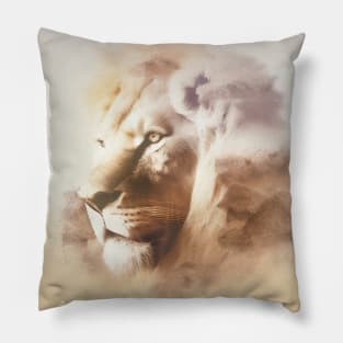 Lion Nature Outdoor Imagine Wild Free Pillow