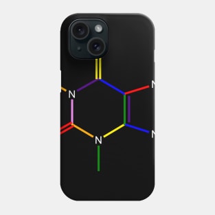 Caffeine Rainbow Molecule Chemistry Phone Case