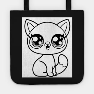 Cute Kitten With Big Eyes Tote