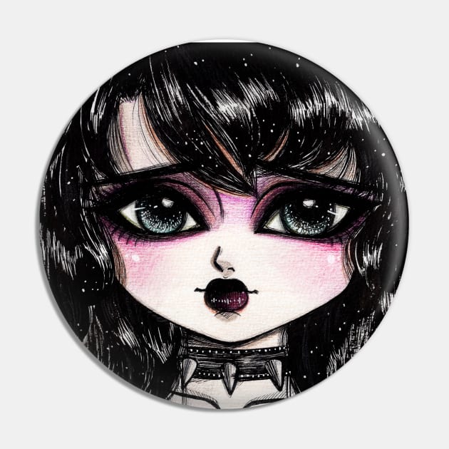 Emo Girl Pins and Buttons for Sale